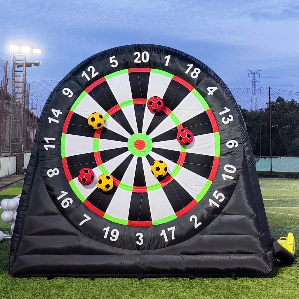 10FT Tall Giant Inflatable Soccer Dart Board with 450w Blower, 8 Soccer Balls N828104