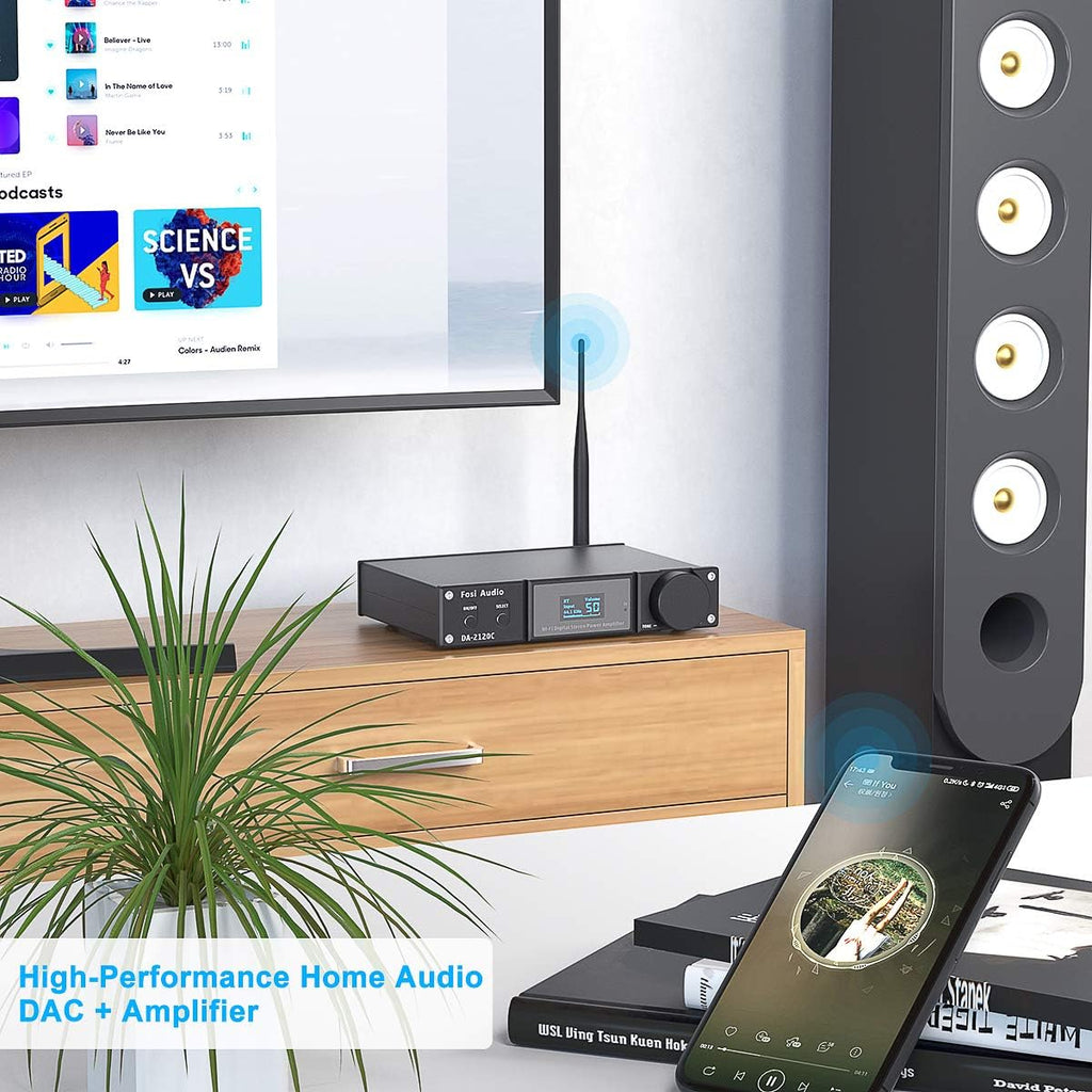 Bluetooth 5.0 Stereo Amplifier 240W 2.1 Channel Class D Compact Mini Power Amp C625