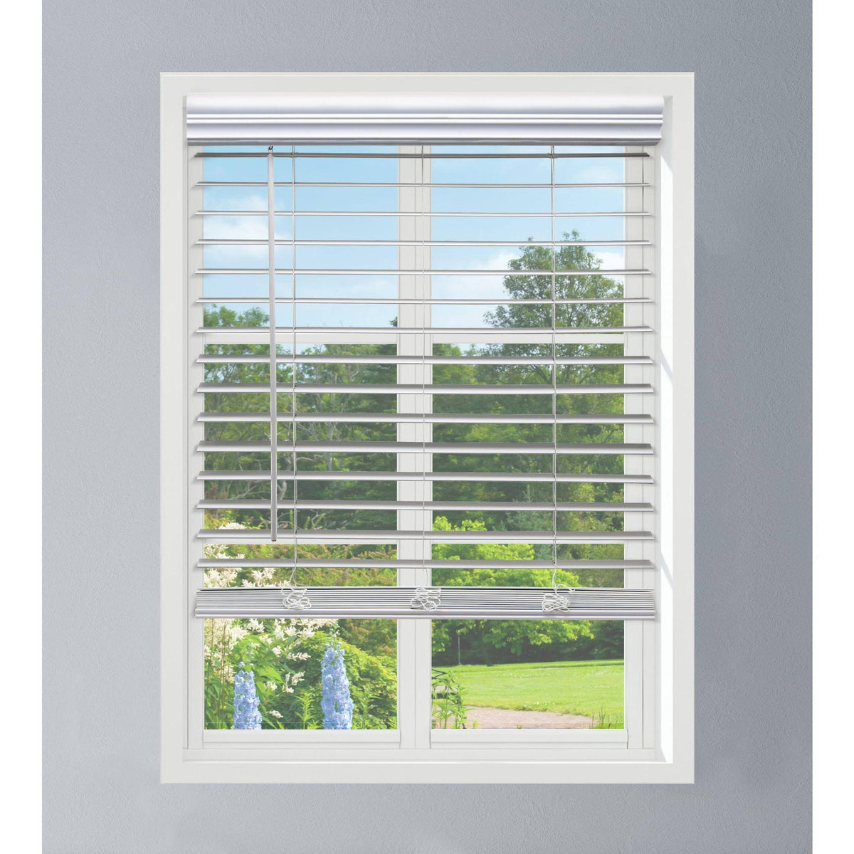 White Faux Wood Blinds S8326