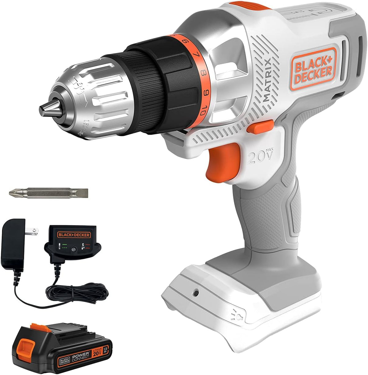 20V MAX Cordless Drill/Driver Kit, White, Pack of 2 Y4051
