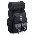 Extra Large Black Motorcycle Sissy Bar Bag H4406