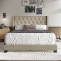 Twin Gold Faux Leather Upholstered Bed O444