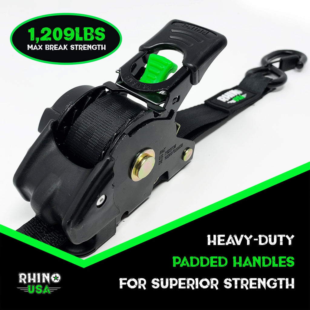 2 x 10' Retractable Ratchet Straps 2-Pack M37237