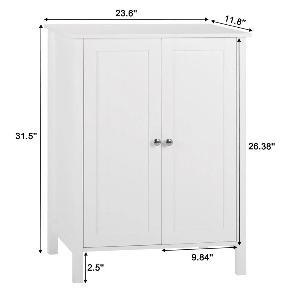 White Free Standing Wooden Shoe Storage Cabinet M6339