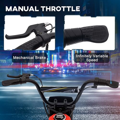 Electric Dirt Bike 24V 350W Off-Road Motorcycle Red J4961
