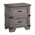 Steel Gray 2-Drawer Wood Nightstand J34390