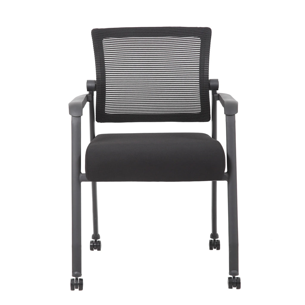 47" Round Table & 4 Mesh Guest Chair with Casters R322764