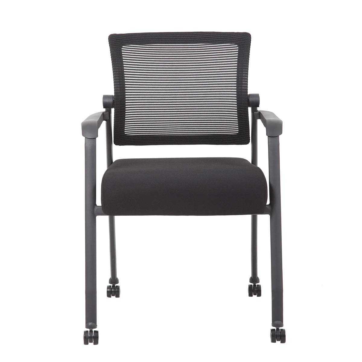 47" Round Table & 4 Mesh Guest Chair with Casters R322764