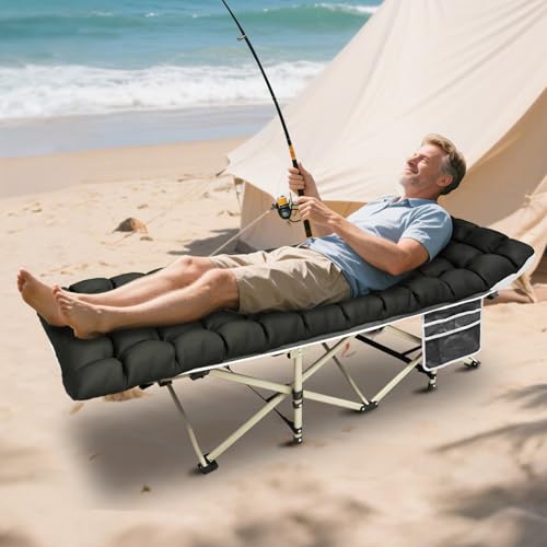 Folding Camping Cot with Mattress and Carry Bag I484