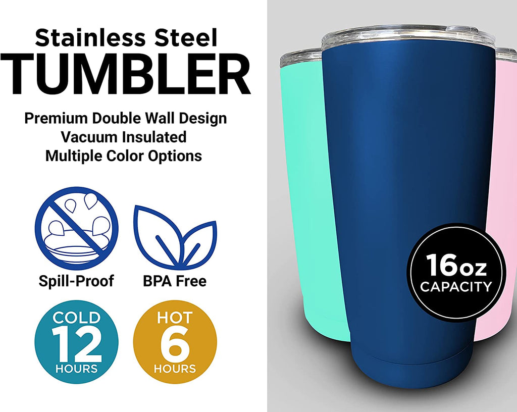 32 oz Insulated Double Wall Stainless Steel Water Bottle Tumbler E126886