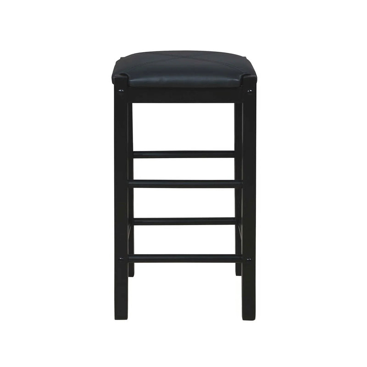 Set of Two 25" Backless Faux Leather Counter Stools N3881