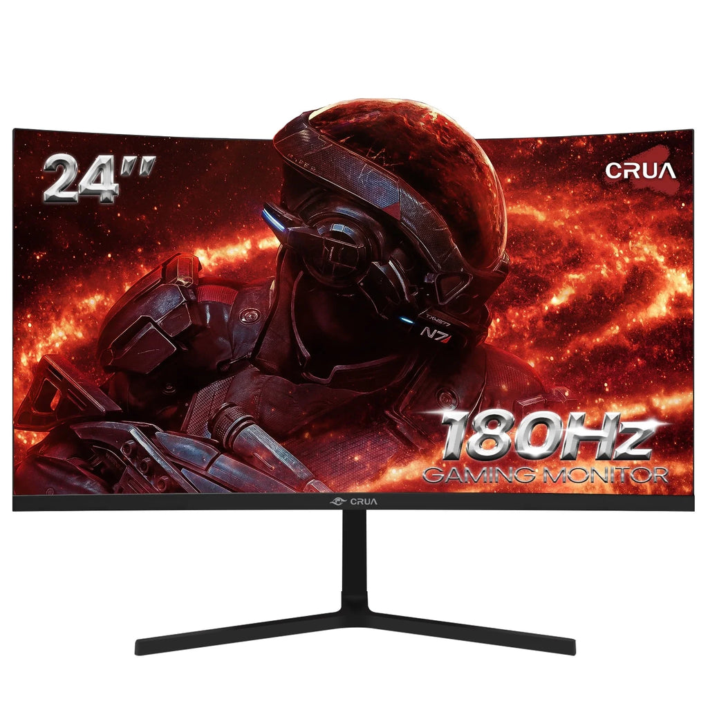 24 Curved Gaming Monitor FHD 1080P Frameless AMD FreeSync Black H2564