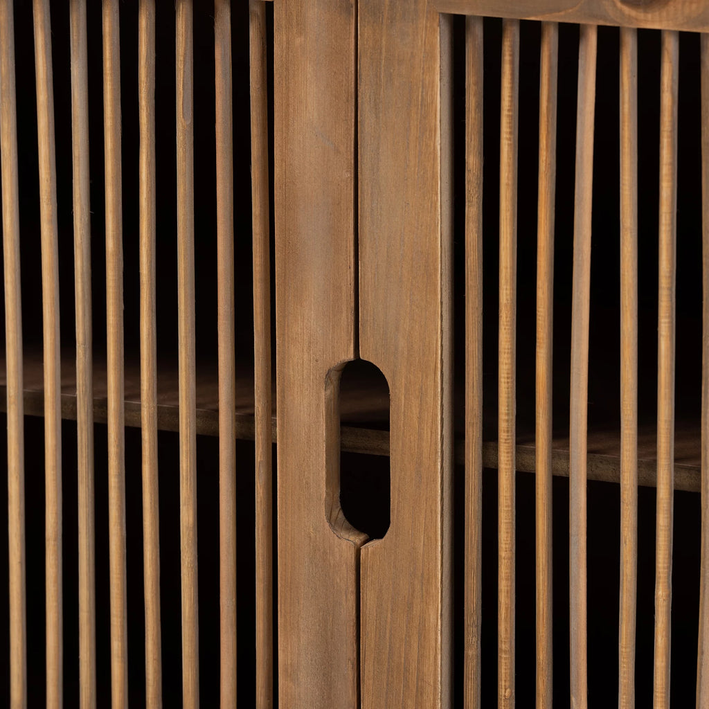 Medium Oak Finished 2-Door Wood Storage Cabinet S817