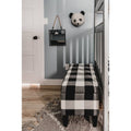 Black Plaid Decorative Storage Bench S936929