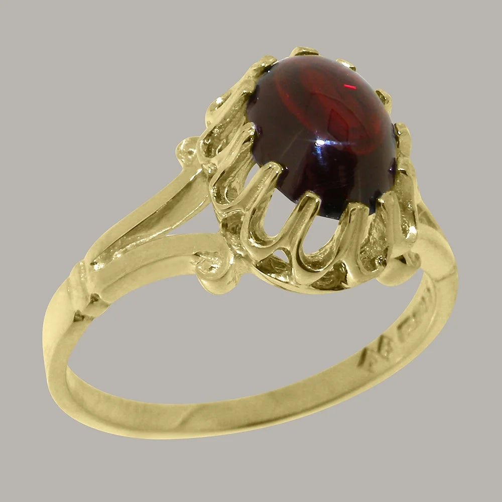 18k Yellow Gold Garnet Engagement Ring C870