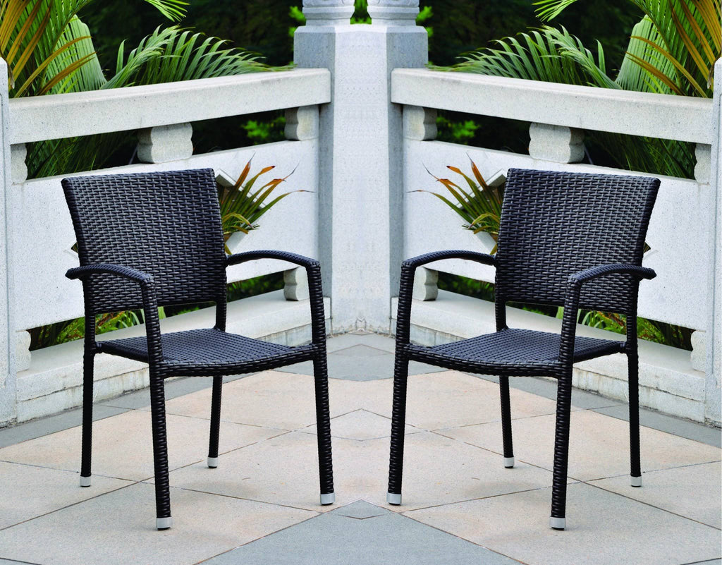 Resin Wicker/Aluminum Patio Dining Chair (Set of 2) O410