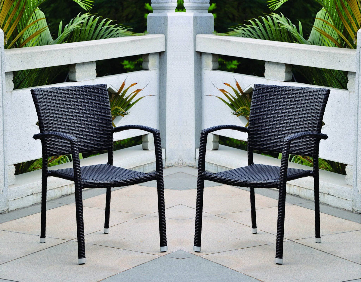 Resin Wicker/Aluminum Patio Dining Chair (Set of 2) O410