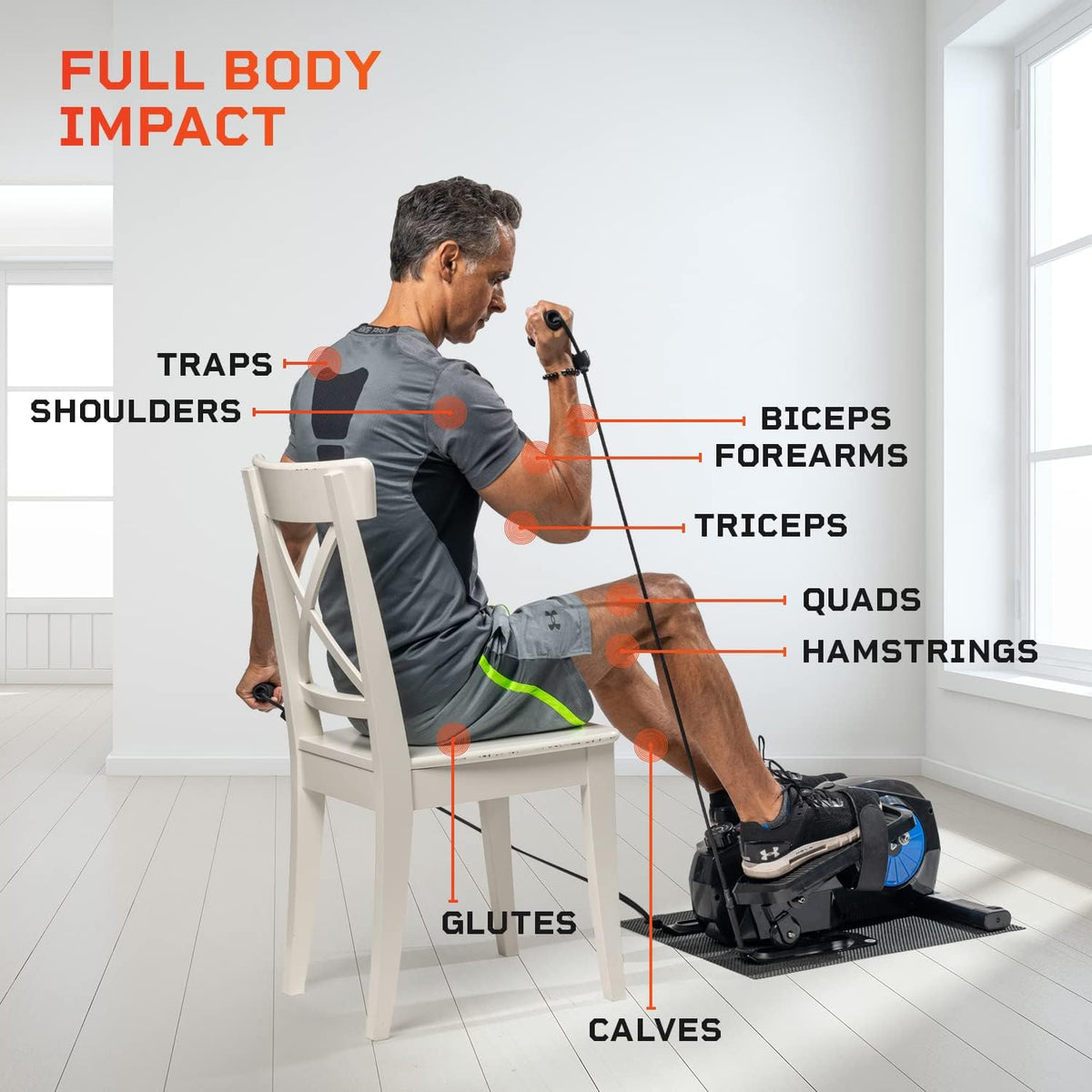 Under Desk Elliptical Machine with Adjustable Resistance B423