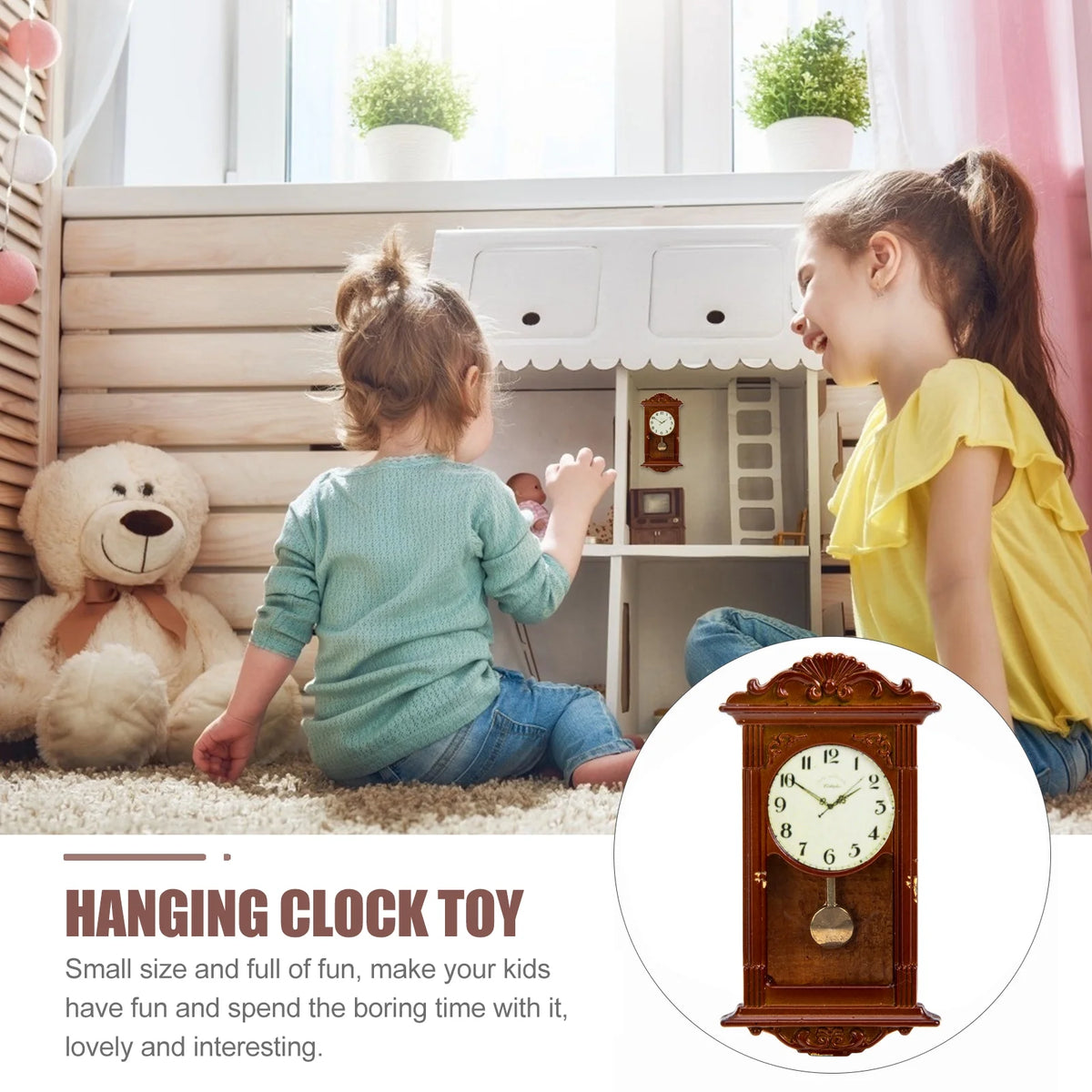 Miniature Metal Dollhouse Furniture Clock S776