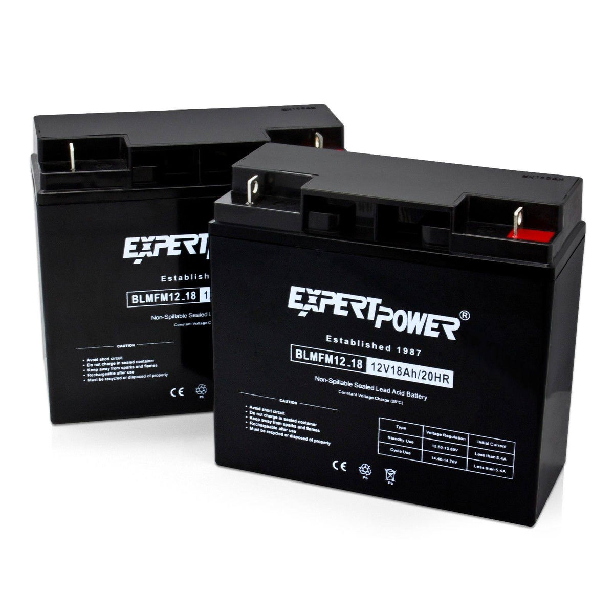12 Volt 18 Ah SLA Battery 2 Pack E6881