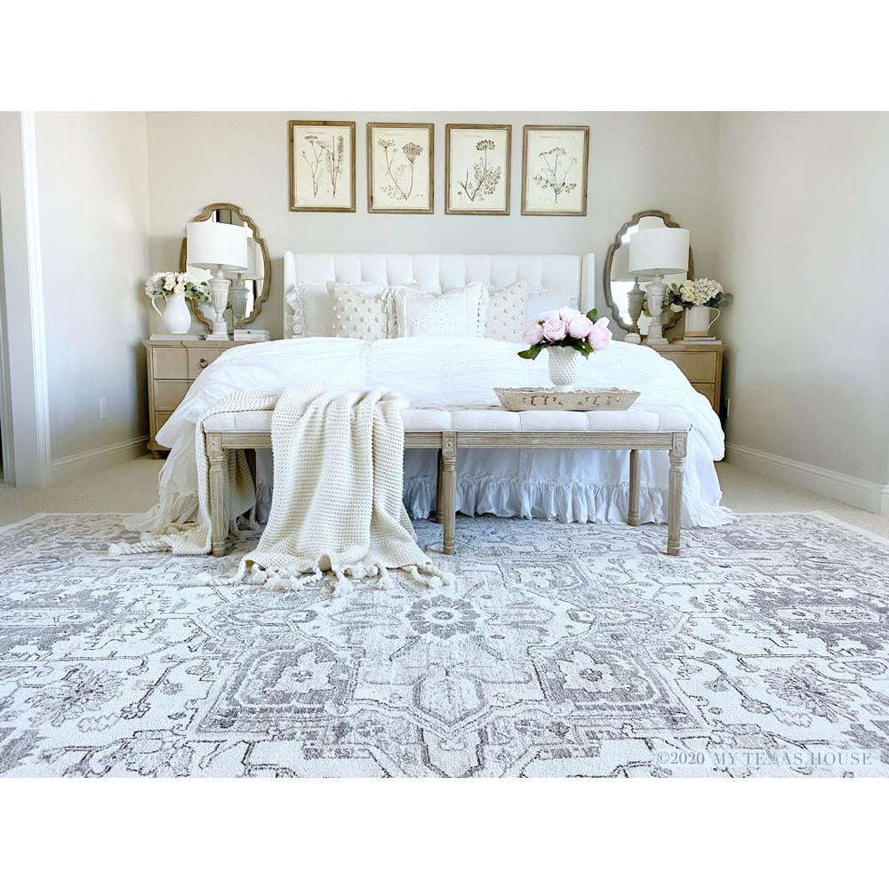 Natural Floral Area Rug G297