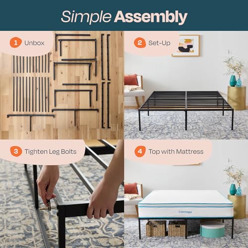 Folding Metal Platform Bed Frame Full Size S992