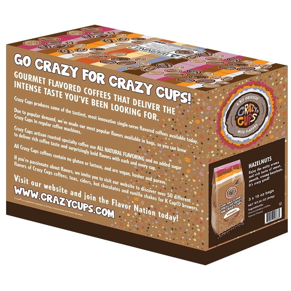 Hazelnut Ground Coffee, Medium Roast, 10 Ounce bag P814