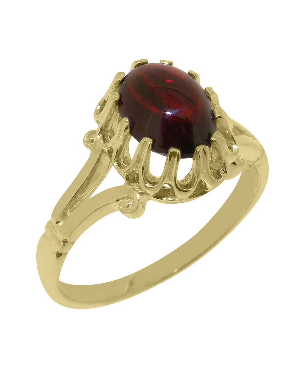 18k Yellow Gold Garnet Engagement Ring C870