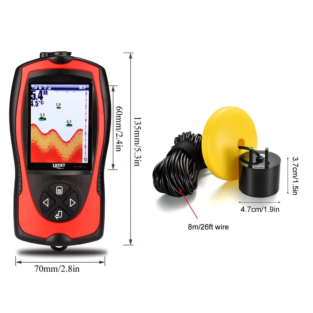 Portable Fish Finder 100M/300FT Depth Fish Alarm Wired Fish Detector Y67839