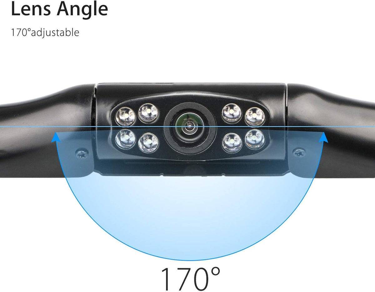 Backup Camera with 8 Bright LEDs 170° Wide Viewing Angle Waterproof Pack of 2 C9066