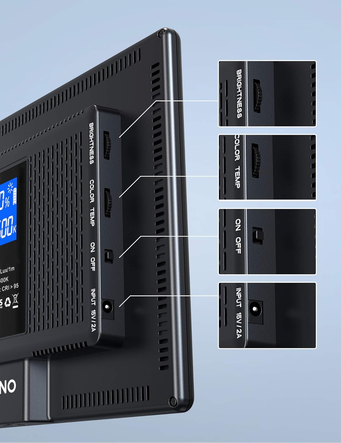 LED Video Soft Light Panel with Dual Rechargeable Battery M713