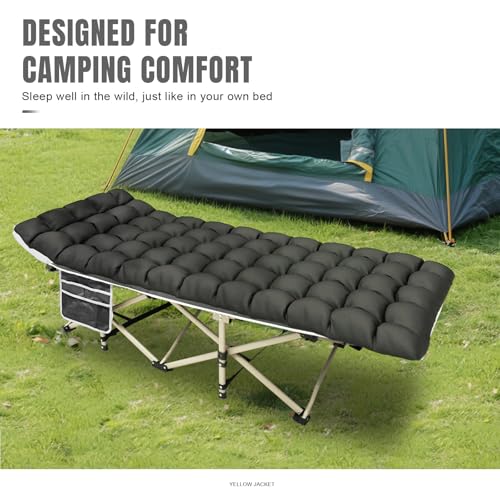 Folding Camping Cot with Mattress and Carry Bag I484