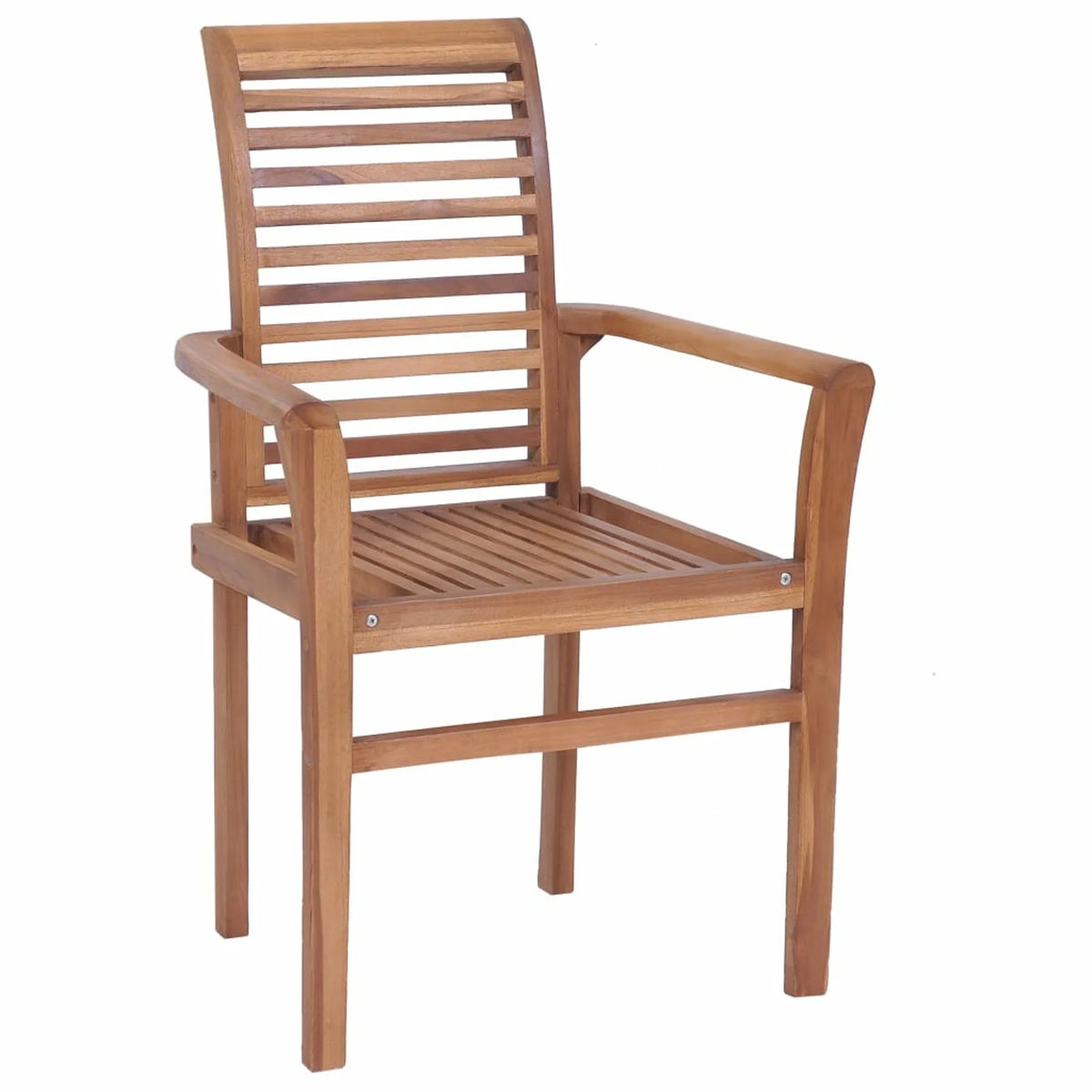 Set of 2 Wooden Garden Chairs with Gray Cushion A3576