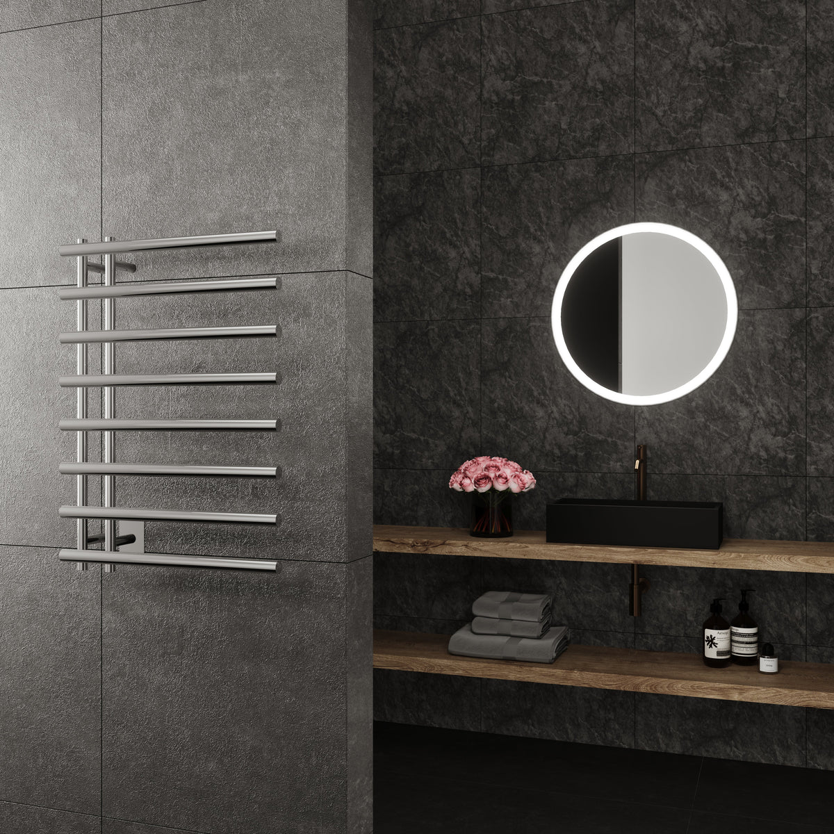 Wall Mounted Electric Towel Warmer in Chrome T769215