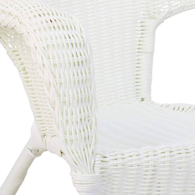 White Resin Wicker Rocker T713