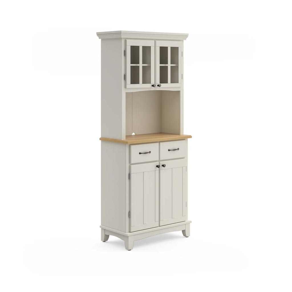 Off White Wood Buffet With Hutch S195
