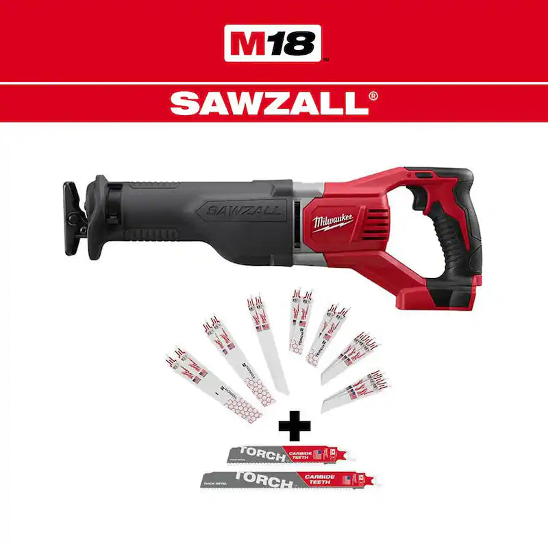 18V Cordless Reciprocating Saw with Blade Set H376