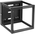 9U Hinged Open Frame Wall-Mount Network Rack, 4-Post 24 Inch Depth P178