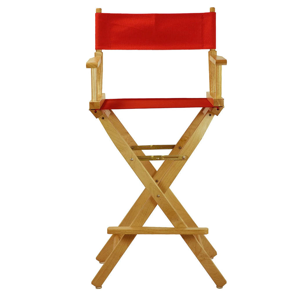 Natural Frame Red Canvas Director's Chair D701081