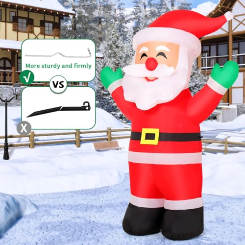 5.2 FT Christmas Inflatables Santa Claus with Built-in LEDs C969