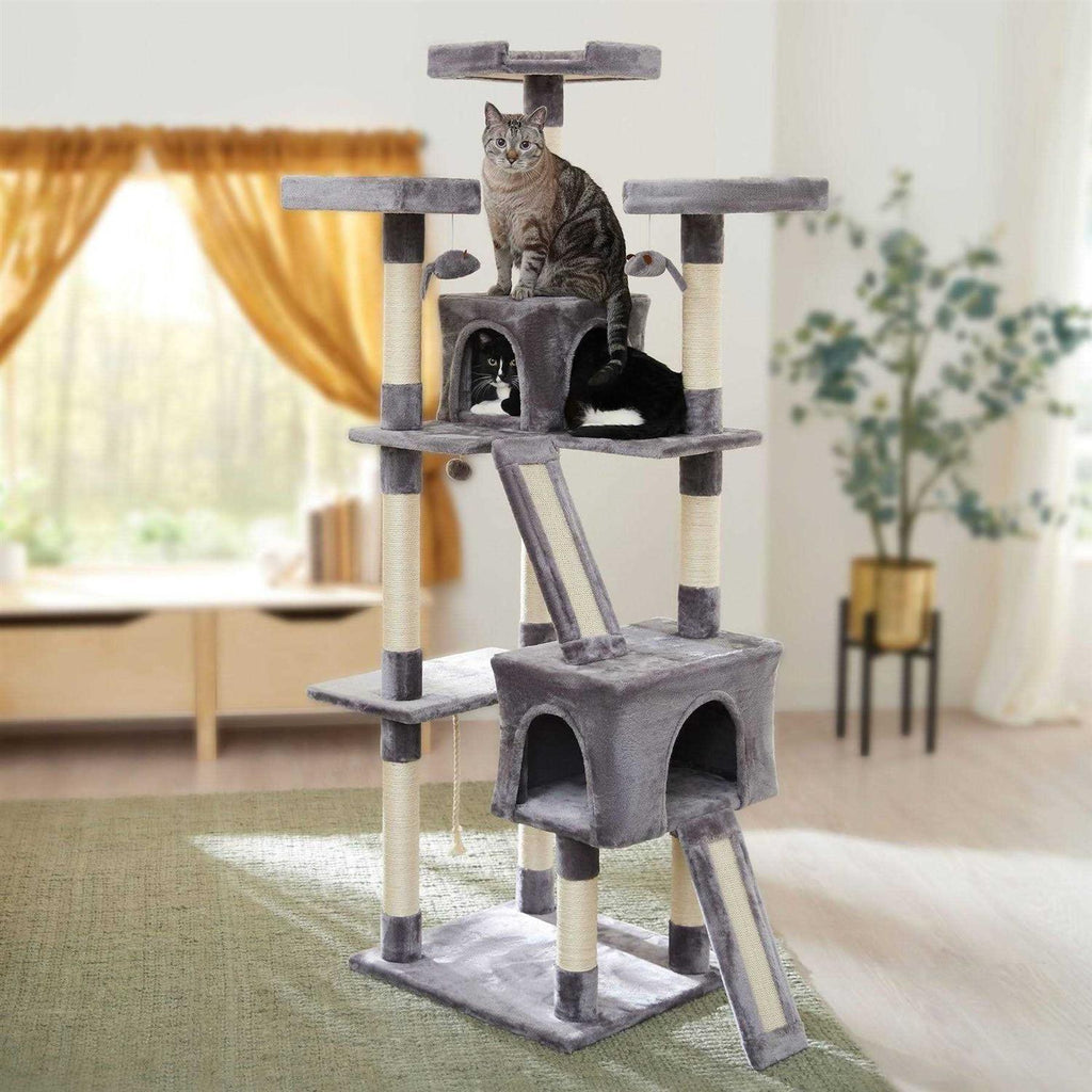 72-in Faux Fur Cat Tree Condo Z125