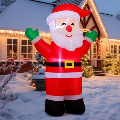 5.2 FT Christmas Inflatables Santa Claus with Built-in LEDs C969