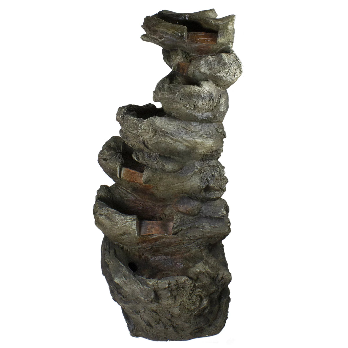 Gray Lighted Rock Outdoor Garden Water Fountain F38971