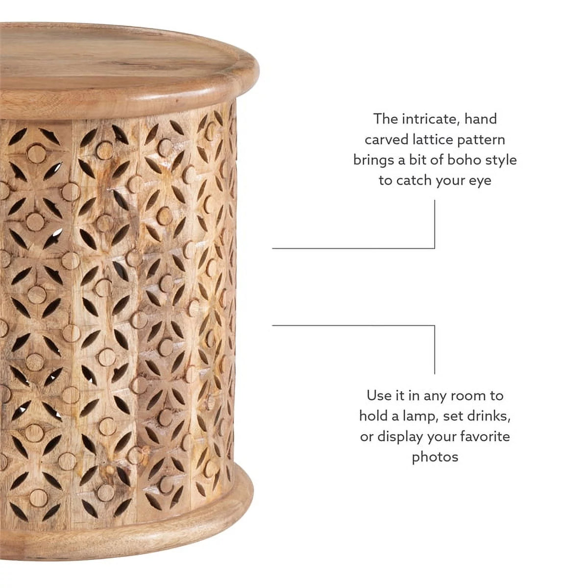 Mango Wood Side Table F162426