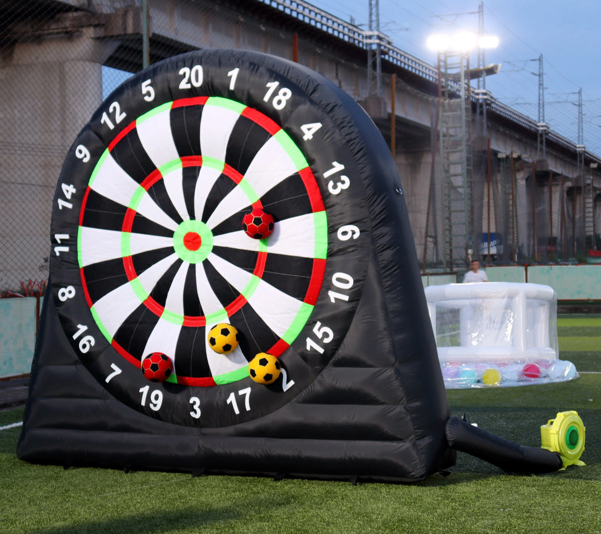 10FT Tall Giant Inflatable Soccer Dart Board with 450w Blower, 8 Soccer Balls N828104