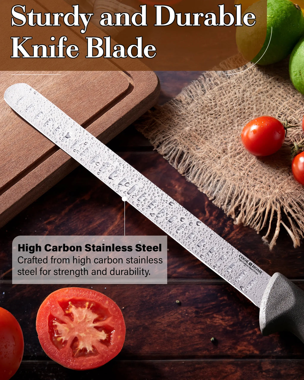 11-inch High Carbon Stainless Steel Slicing Carving Knife I906357