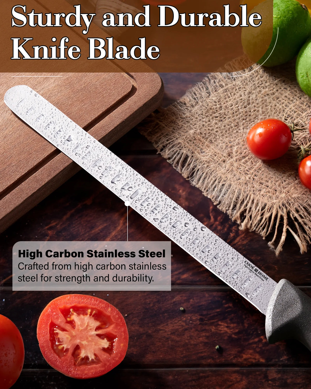 11-inch High Carbon Stainless Steel Slicing Carving Knife I906357