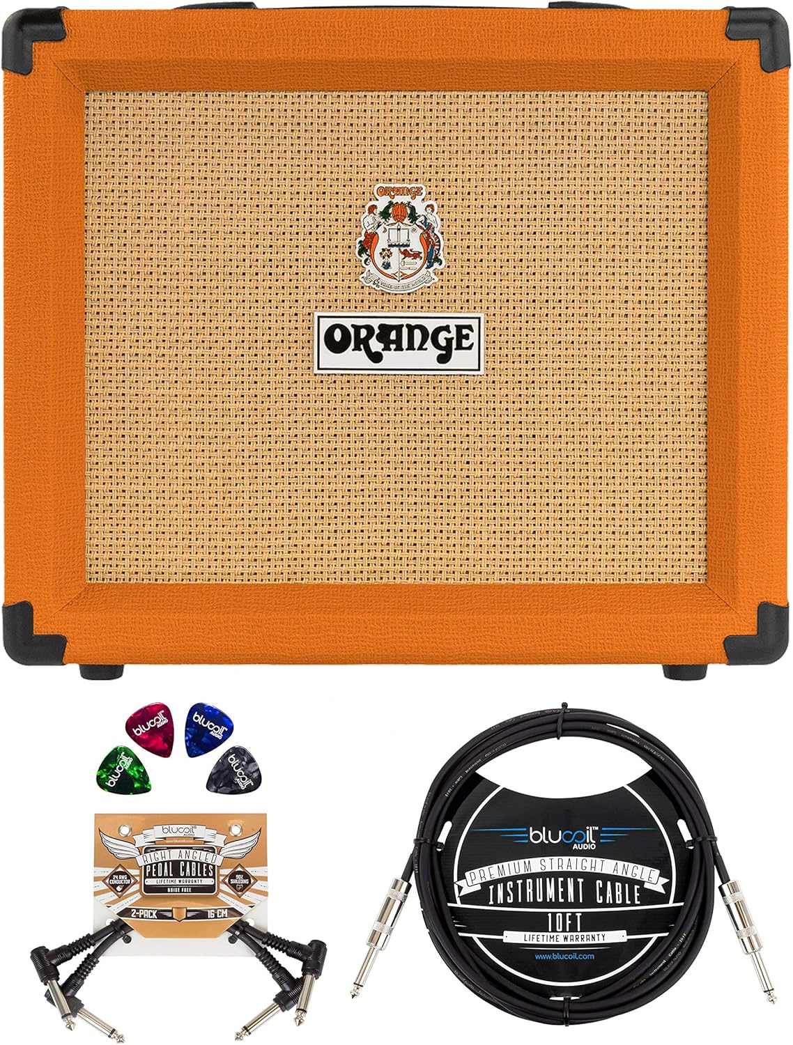 Orange Crush 20 Combo Amplifier with Instrument Cable, Patch Cables, and Guitar Picks D167286