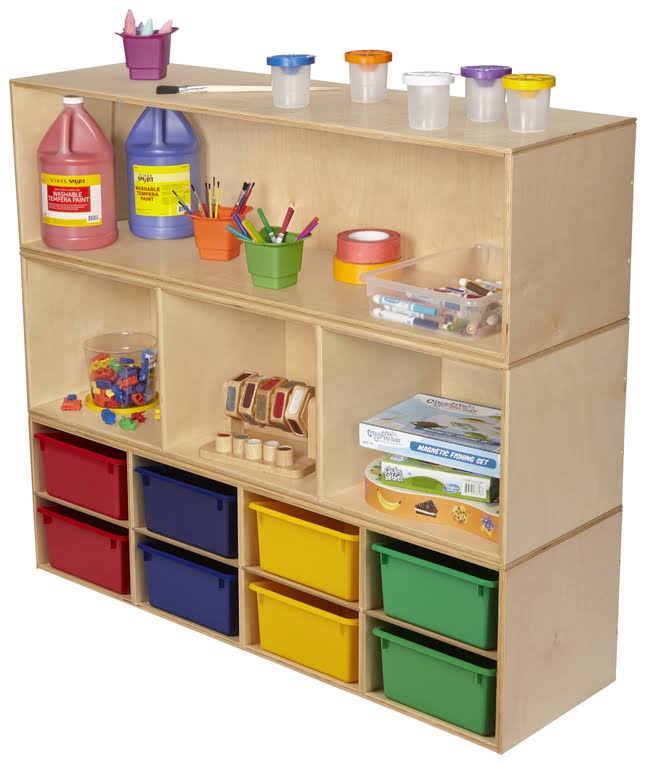 Open Shelf Stacker Compartment Storage L389