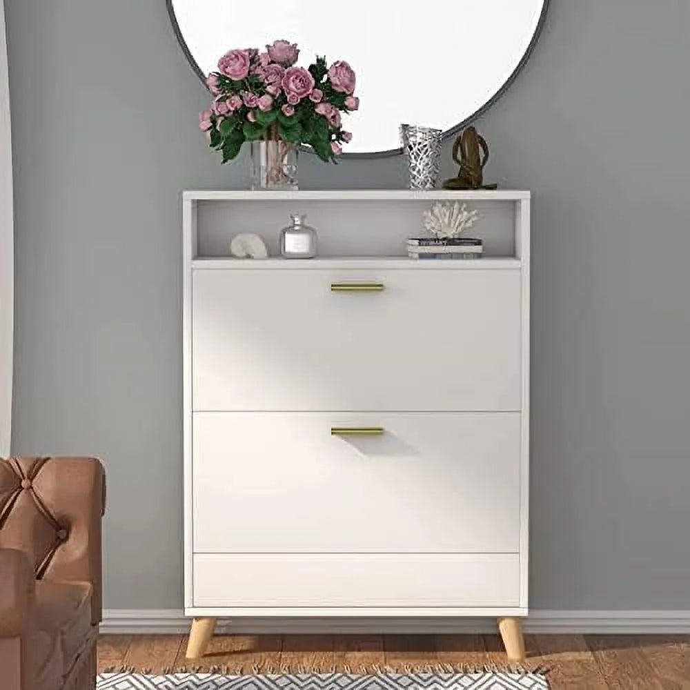 Free Standing Shoe Rack Cabinet with 3 Flip Drawers V2729